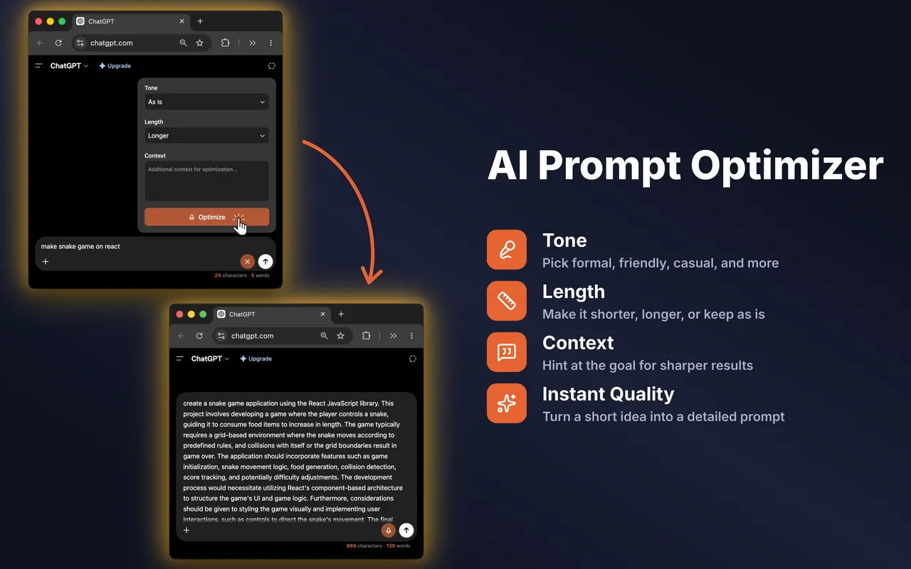 ChatGPT Pro Tools — screenshot 5 from its Chrome Web Store listing