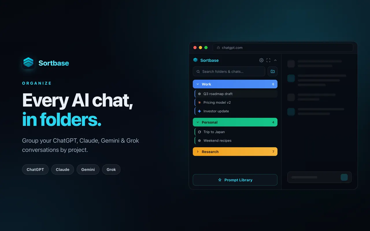 Sortbase — screenshot 2 from its Chrome Web Store listing